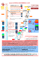 Mapa para llegar desde el Sur